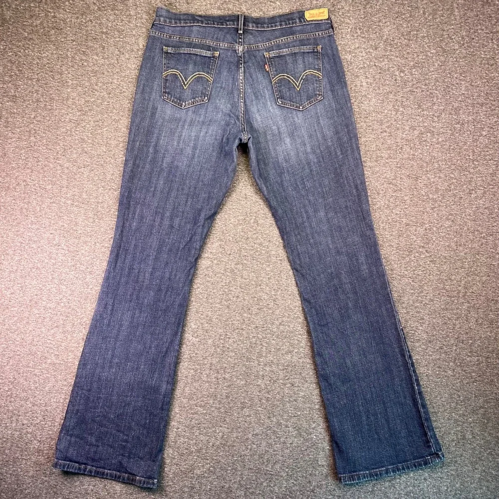 Levis 515 Jeans Womens Size 12 Long Dark Wash‎ Bootcut Stretch Denim Embellished